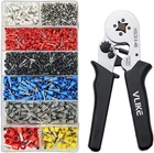 Crimping Tool, Vlike Wire Crimper Pliers With 1200 Terminal Ferrules Tin New. Price: $38.80.