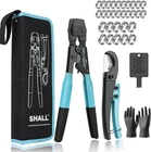 Shall Pex Crimping Clamp Cinch Tool And Pipe Hose Cutter, Black, Turquoise New. Price: $43.35.