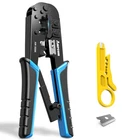 Ampcom RJ45 Crimping Tool, 8P/6P-RJ11, RJ12 Crimper Cutter Black And Blue New. Price: $20.99.