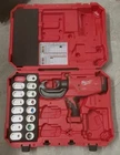Milwaukee 2679-20 Hand Crimper Kit With Multiple Dies In Red Case Used. Price: $2200.00.