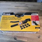 Titan 11980 Hydraulic Cable Crimper 5 Ton Hex Tool 12 Awg 2/0 With Dies New. Price: $89.99.