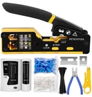Petechtool RJ45 Pass Through Ethernet Crimping Kit CAT6 CAT5E Open. Price: $24.99.