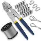 Yingya Bis Wire Rope Crimping Tool Kit, 100FT Stainless Steel Cable, 100PCS Alum New. Price: $47.11.