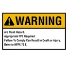 Ideal 44-892BK Warning Label, Nec Arc Flash, 3-1/2" X 5", Adhesive, Bulk 100PC New. Price: $166.45.