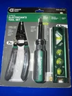 New 3 Piece Commercial Electricians Tool Kit -cutter, Pliers Multimeter. Price: $18.21.
