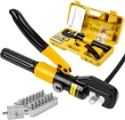 Hydraulic Crimping Tool 10 Tons, 12 Awg 2/0 Battery Cable Crimper With 9 New. Price: $52.97.