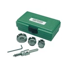 Greenlee 655 Quick Change Stainless Steel Hole Cutter Kit (7/8", 1-1/8", 1-3/8") New. Price: $161.42.