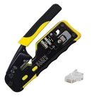 Klein Tools 80024 Ratcheting Data Cable And RJ45 Crimp With Yellow/black New. Price: $104.39.
