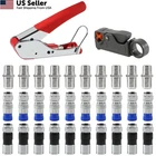 Coaxial Compression Tool Kit RG6 RG59 Cable Crimper Wire Stripper From Usa New. Price: $19.88.