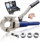 Hydraulic Copper Press Tool With 1/2",3/4" And 1" Jaw Black, Blue, Silver New. Price: $132.33.