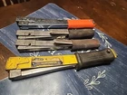 Rapid R19, Arrow HT30, Stanley Sharpshooter Lot Hammer Tackers Ergonomic Grip Used. Price: $49.95.