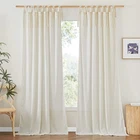 Nicetown Thick Linen Curtains 96" Bedroom Tie Top - Privacy & Light Filtering New. Price: $81.13.