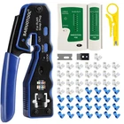 RJ45 Tool Kit Pass Through Crimper Cutter For CAT5E CAT6... Fast Ship New. Price: $38.99.