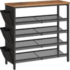 Shoe Rack, 5-TIER Organizer With Side Pocket, Shelf For 16-20 Pairs Of New. Price: $136.17.