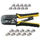 Klein Tools RJ45 RJ11 Crimping With Connectors Stripper All One New. Price: $58.29.