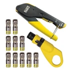 Klein Tools 80151 Coax Cable Compression Crimper And Stripper Set With 10-PAC... New. Price: $72.24.