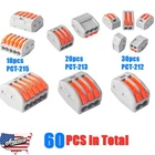 60PCS 2/3/5P Reusable Spring Lever Terminal Block Electric Cable Wire Connector New. Price: $19.56.