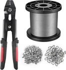 Wire Rope Crimping Tool Kit, 328FT Stainless Steel Cable With 200PCS 1/16 Alumi New. Price: $51.20.