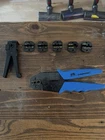 Ideal Crimpmaster With 30-588, 30-587, 30-577, 30-581, And 30-591 Die Set Used. Price: $50.00.