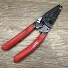 Milwaukee Crimper Wire Stripper Cutter 48-22-3052 Red Handles Tool Used. Price: $12.99.