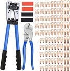 Cable Crimping Tool With 170PCS Copper Wire Lugs, Silver And Blue New. Price: $40.98.