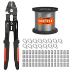 Sanuke Wire Rope Crimp Kit With 100FT 1/16 304 Stainless Steel Cable 7X7 Stra... New. Price: $36.49.