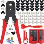 Leatbuy Crimper RJ45 Tool Set For Ethernet CAT5/CAT6 Crimping Reg New. Price: $31.08.