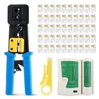 RJ45 Pass Through Tool Kit Ethernet Crimping With 50 CAT5/CAT5E/CAT6 New. Price: $33.97.