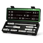 Tecotek 7 Piece 3/8-INCH Drive Magnetic Swivel Spark Plug Socket One Size New. Price: $41.98.