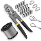 Wire Rope Crimping Tool Kit 1/16" 165FT Stainless Steel Cable & 150 Aluminum New. Price: $42.88.
