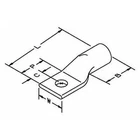 3M 31068 One-hole Compression Lug, 600 Kcmil Max, 1/2 In Stud, Long Barrel, New. Price: $325.99.