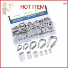 Glarks 250PCS 304 Stainless Steel Wire Rope Cable Thimbles Combo And Aluminum Cr New. Price: $21.34.