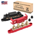 Mofeez Power Distribution Block Bus Bar, 4 X 3/8" Posts, 6 #8 Screws Terminals New. Price: $27.80.