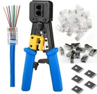 RJ45 Tool Ethernet Pass Thru Crimper With 5PACK 8PIN Chrome And Black New. Price: $30.69.