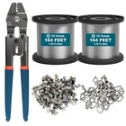 Tivorex 328FT Wire Rope Crimping Tool Kit With Built-in Cutter, 1/16" Stainless New. Price: $62.05.