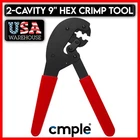 2-CAVITY 9" Hex Tool Coaxial F Connector RG59 RG6 Cable Connection Crimper New. Price: $27.99.