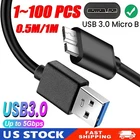 Micro Usb 3.0 Cable High Speed Data Sync For Hdd External Hard Drive Lot New. Price: $159.29.