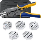 Haisstronica 6PCS Ratchet Crimping Tool Set Wire Terminal Solar Dies New. Price: $81.99.