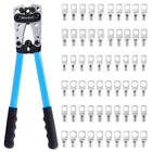 Battery Cable Lug Crimping Tool 101/0 Awg With 60PCS Copper Ring Terminals 8 Siz New. Price: $36.76.