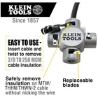 Klein Tools Large Cable Stripper - 2/0 250 Mcm New. Price: $105.59.
