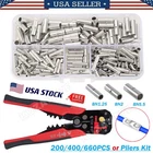 200/660X Non Insulated Butt Connector With Built-in Wire Stop Barrier Terminal New. Price: $22.92.