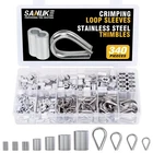 Sanuke 340PCS Stainless Steel Wire Rope Cable Thimbles Assortment Kit New. Price: $22.71.