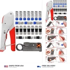 Taiss Coax Cable Crimper Tool Kit With 20 Pcs F Style RG59 RG6 Compression Co... New. Price: $27.07.