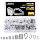 Sanuke 340PCS Stainless Steel Wire Rope Cable Thimbles Aluminum Crimping Loop Sl New. Price: $46.54.