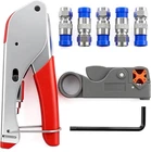 Mxuteuk RG59 RG6 Cable Crimper Tool Coaxial Compression Fitting Wire New. Price: $24.99.