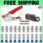 Cable Crimper Coaxial Compression Tool Kit Wire Stripper With F RG6 RG59 New. Price: $17.79.