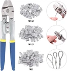 Glarks Up 2.2MM Wire Rope Crimping Tool With 150PCS 3 Size Aluminum Double Ba New. Price: $29.50.