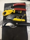 Klein Tools Coax Kit Crimp VDV212-008, Cable Cutter 63020 Stripper 110-061 Used. Price: $35.00.