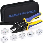 Haisstronica 6 1 Crimping Tool Kit, Professional Ratchet Wire Chrome New. Price: $59.94.