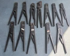 Large Lot 12 Amp Hand Crimpimg Tool 18-16 90300-1-E 90310-2-F 90302-1-J Etc Used. Price: $275.00.